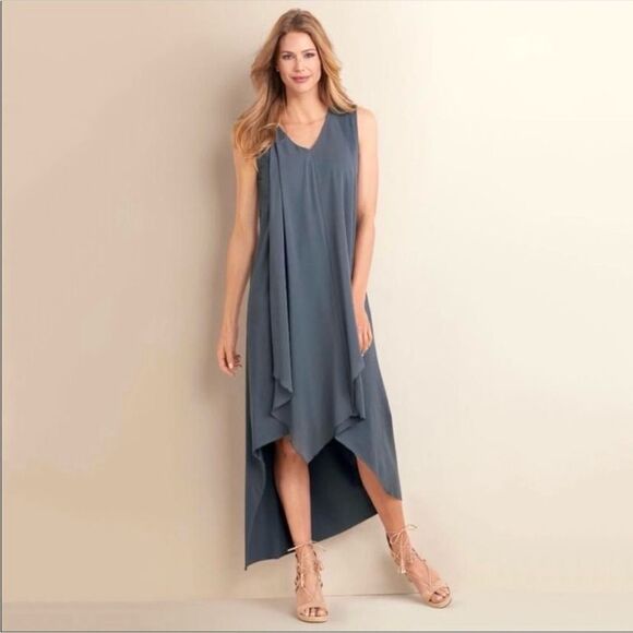 Soft Surroundings Amalfi Layered Midi Dress - Picture 2 of 10